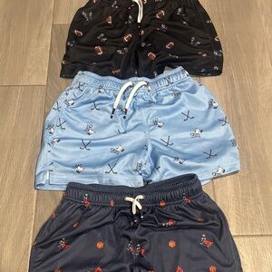 Kids Playful Sports Shorts Trio
